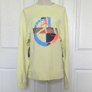 Jordan x Union 2.0 Flight Crew Neck Long Sleeve In Pale Yellow